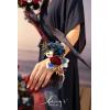 imageLings Moment 2pcs Prom WristShoulder Corsage Artificial Flower GirlMother HomecomingWedding Corsage Wristlet Dcor etc Deep PurpleBlunavy Blue  Burgundy