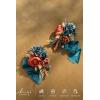 imageLings Moment 2pcs Prom WristShoulder Corsage Artificial Flower GirlMother HomecomingWedding Corsage Wristlet Dcor etc Deep PurpleOrdark Teal  Orange