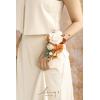 imageLings Moment 2pcs Prom WristShoulder Corsage Artificial Flower GirlMother HomecomingWedding Corsage Wristlet Dcor etc Deep PurpleOrfall Terracotta  Cream