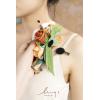 imageLings Moment 2pcs Prom WristShoulder Corsage Artificial Flower GirlMother HomecomingWedding Corsage Wristlet Dcor etc Deep PurpleOrfall Terracotta  Cream