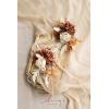 imageLings Moment 2pcs Prom WristShoulder Corsage Artificial Flower GirlMother HomecomingWedding Corsage Wristlet Dcor etc Deep PurpleOrrustic Boho Orange  Sola Wood