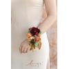imageLings Moment 2pcs Prom WristShoulder Corsage Artificial Flower GirlMother HomecomingWedding Corsage Wristlet Dcor etc Deep PurpleOrterracotta  Cream