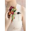 imageLings Moment 2pcs Prom WristShoulder Corsage Artificial Flower GirlMother HomecomingWedding Corsage Wristlet Dcor etc Deep PurpleOrterracotta  Cream
