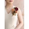 imageLings Moment 2pcs Prom WristShoulder Corsage Artificial Flower GirlMother HomecomingWedding Corsage Wristlet Dcor etc Deep PurpleOrterracotta  Cream