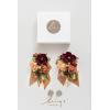 imageLings Moment 2pcs Prom WristShoulder Corsage Artificial Flower GirlMother HomecomingWedding Corsage Wristlet Dcor etc Deep PurpleOrterracotta  Cream