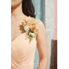 imageLings Moment 2pcs Prom WristShoulder Corsage Artificial Flower GirlMother HomecomingWedding Corsage Wristlet Dcor etc Deep PurpleOryellow Orange  Peach