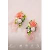 imageLings Moment 2pcs Prom WristShoulder Corsage Artificial Flower GirlMother HomecomingWedding Corsage Wristlet Dcor etc Deep PurplePkblush Green  Pink