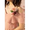 imageLings Moment 2pcs Prom WristShoulder Corsage Artificial Flower GirlMother HomecomingWedding Corsage Wristlet Dcor etc Deep PurplePkcinnamon  Pink