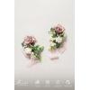 imageLings Moment 2pcs Prom WristShoulder Corsage Artificial Flower GirlMother HomecomingWedding Corsage Wristlet Dcor etc Deep PurplePkdusty Rose  Cream
