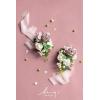 imageLings Moment 2pcs Prom WristShoulder Corsage Artificial Flower GirlMother HomecomingWedding Corsage Wristlet Dcor etc Deep PurplePkdusty Rose  Cream