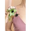 imageLings Moment 2pcs Prom WristShoulder Corsage Artificial Flower GirlMother HomecomingWedding Corsage Wristlet Dcor etc Deep PurplePkdusty Rose  Cream