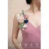 imageLings Moment 2pcs Prom WristShoulder Corsage Artificial Flower GirlMother HomecomingWedding Corsage Wristlet Dcor etc Deep PurplePkdusty Rose  Navy