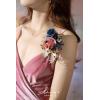 imageLings Moment 2pcs Prom WristShoulder Corsage Artificial Flower GirlMother HomecomingWedding Corsage Wristlet Dcor etc Deep PurplePkdusty Rose  Navy Blue