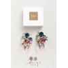 imageLings Moment 2pcs Prom WristShoulder Corsage Artificial Flower GirlMother HomecomingWedding Corsage Wristlet Dcor etc Deep PurplePkdusty Rose  Navy Blue