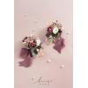 imageLings Moment 2pcs Prom WristShoulder Corsage Artificial Flower GirlMother HomecomingWedding Corsage Wristlet Dcor etc Deep PurplePkdusty Rose  Ranunculus