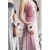imageLings Moment 2pcs Prom WristShoulder Corsage Artificial Flower GirlMother HomecomingWedding Corsage Wristlet Dcor etc Deep PurplePkdusty Rose  White Gray