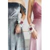 imageLings Moment 2pcs Prom WristShoulder Corsage Artificial Flower GirlMother HomecomingWedding Corsage Wristlet Dcor etc Deep PurplePkdusty Rose  White Gray