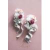 imageLings Moment 2pcs Prom WristShoulder Corsage Artificial Flower GirlMother HomecomingWedding Corsage Wristlet Dcor etc Deep PurplePkdusty Rose  White Gray