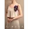 imageLings Moment 2pcs Prom WristShoulder Corsage Artificial Flower GirlMother HomecomingWedding Corsage Wristlet Dcor etc Deep PurplePrpldeep Purple