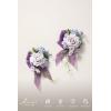 imageLings Moment 2pcs Prom WristShoulder Corsage Artificial Flower GirlMother HomecomingWedding Corsage Wristlet Dcor etc Deep PurplePrplpurple
