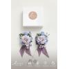 imageLings Moment 2pcs Prom WristShoulder Corsage Artificial Flower GirlMother HomecomingWedding Corsage Wristlet Dcor etc Deep PurplePrplpurple