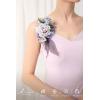 imageLings Moment 2pcs Prom WristShoulder Corsage Artificial Flower GirlMother HomecomingWedding Corsage Wristlet Dcor etc Deep PurplePrplpurple