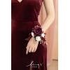 imageLings Moment 2pcs Prom WristShoulder Corsage Artificial Flower GirlMother HomecomingWedding Corsage Wristlet Dcor etc Deep PurpleRedmarsala  Burgundy