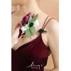 imageLings Moment 2pcs Prom WristShoulder Corsage Artificial Flower GirlMother HomecomingWedding Corsage Wristlet Dcor etc Deep PurpleRedmarsala  Burgundy