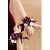 imageLings Moment 2pcs Prom WristShoulder Corsage Artificial Flower GirlMother HomecomingWedding Corsage Wristlet Dcor etc Deep PurpleRedmarsala  Burgundy