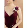 imageLings Moment 2pcs Prom WristShoulder Corsage Artificial Flower GirlMother HomecomingWedding Corsage Wristlet Dcor etc Deep PurpleRedmarsala  Burgundy