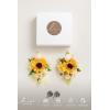 imageLings Moment 2pcs Prom WristShoulder Corsage Artificial Flower GirlMother HomecomingWedding Corsage Wristlet Dcor etc Deep PurpleSunsunflower  Yellow