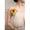 imageLings Moment 2pcs Prom WristShoulder Corsage Artificial Flower GirlMother HomecomingWedding Corsage Wristlet Dcor etc Deep PurpleSunsunflower  Yellow