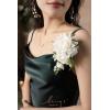 imageLings Moment 2pcs Prom WristShoulder Corsage Artificial Flower GirlMother HomecomingWedding Corsage Wristlet Dcor etc Deep PurpleWhtwhite  Lily Valley
