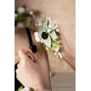 imageLings Moment 2pcs Prom WristShoulder Corsage Artificial Flower GirlMother HomecomingWedding Corsage Wristlet Dcor etc Deep PurpleWhtwhite  Lily Valley