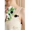 imageLings Moment 2pcs Prom WristShoulder Corsage Artificial Flower GirlMother HomecomingWedding Corsage Wristlet Dcor etc Deep PurpleWhtwhite  Sage
