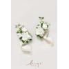 imageLings Moment 2pcs Prom WristShoulder Corsage Artificial Flower GirlMother HomecomingWedding Corsage Wristlet Dcor etc Deep PurpleWhtwhite  Sage