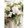 imageLings Moment 9FT Flower Garland for Backdrop Decorations  Wedding Arch Flowers Eucalyptus ampamp Rose Artificial Floral Garland for Mantle  Sweetheart Table Decor for Beach Reception PurpleGrnemerald  Tawny Beige