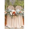 imageLings Moment 9FT Flower Garland for Backdrop Decorations  Wedding Arch Flowers Eucalyptus ampamp Rose Artificial Floral Garland for Mantle  Sweetheart Table Decor for Beach Reception PurpleOrterracotta  Orange