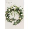 imageLings Moment 9FT Flower Garland for Backdrop Decorations  Wedding Arch Flowers Eucalyptus ampamp Rose Artificial Floral Garland for Mantle  Sweetheart Table Decor for Beach Reception PurpleGrnemerald  Tawny Beige
