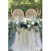 imageLings Moment 9FT Flower Garland for Backdrop Decorations  Wedding Arch Flowers Eucalyptus ampamp Rose Artificial Floral Garland for Mantle  Sweetheart Table Decor for Beach Reception PurpleBludusty Blue  Navy