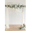 imageLings Moment 9FT Flower Garland for Backdrop Decorations  Wedding Arch Flowers Eucalyptus ampamp Rose Artificial Floral Garland for Mantle  Sweetheart Table Decor for Beach Reception PurpleWhtsage Green