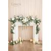 imageLings Moment 9FT Flower Garland for Backdrop Decorations  Wedding Arch Flowers Eucalyptus ampamp Rose Artificial Floral Garland for Mantle  Sweetheart Table Decor for Beach Reception PurpleWhtsage Green