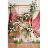 imageLings Moment 9FT Flower Garland for Backdrop Decorations  Wedding Arch Flowers Eucalyptus ampamp Rose Artificial Floral Garland for Mantle  Sweetheart Table Decor for Beach Reception PurpleRedmarsala