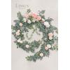 imageLings Moment 9FT Flower Garland for Backdrop Decorations  Wedding Arch Flowers Eucalyptus ampamp Rose Artificial Floral Garland for Mantle  Sweetheart Table Decor for Beach Reception PurplePkblush  Cream