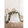 imageLings Moment 9FT Flower Garland for Backdrop Decorations  Wedding Arch Flowers Eucalyptus ampamp Rose Artificial Floral Garland for Mantle  Sweetheart Table Decor for Beach Reception PurplePrplsage Purple