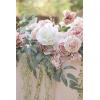 imageLings Moment 9FT Flower Garland for Backdrop Decorations  Wedding Arch Flowers Eucalyptus ampamp Rose Artificial Floral Garland for Mantle  Sweetheart Table Decor for Beach Reception PurplePkdusty Rose  Cream