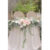 imageLings Moment 9FT Flower Garland for Backdrop Decorations  Wedding Arch Flowers Eucalyptus ampamp Rose Artificial Floral Garland for Mantle  Sweetheart Table Decor for Beach Reception PurplePkblush  Cream