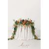 imageLings Moment 9FT Flower Garland for Backdrop Decorations  Wedding Arch Flowers Eucalyptus ampamp Rose Artificial Floral Garland for Mantle  Sweetheart Table Decor for Beach Reception PurpleOrdark Teal  Burnt Orange