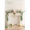 imageLings Moment 9FT Flower Garland for Backdrop Decorations  Wedding Arch Flowers Eucalyptus ampamp Rose Artificial Floral Garland for Mantle  Sweetheart Table Decor for Beach Reception PurplePkdusty Rose  Cream