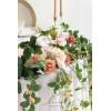 imageLings Moment 9FT Flower Garland for Backdrop Decorations  Wedding Arch Flowers Eucalyptus ampamp Rose Artificial Floral Garland for Mantle  Sweetheart Table Decor for Beach Reception PurplePkgarden Blush
